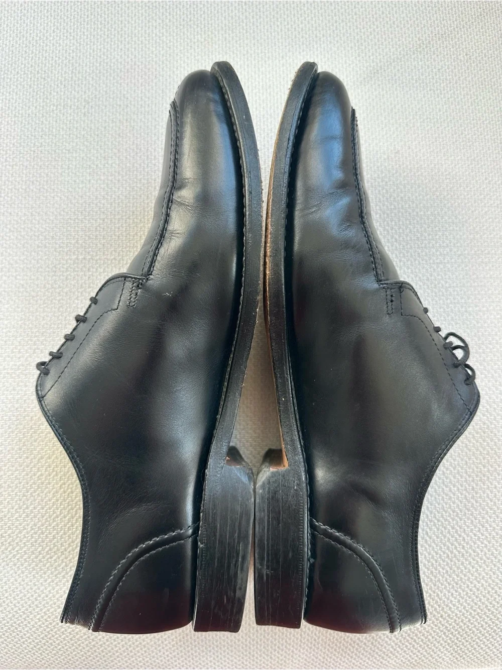 Allen Edmonds 8 D LaSalle Black Leather Split Toe Derby Oxford Lace Dress Shoes